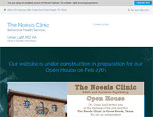 Tablet Screenshot of noesisclinic.com